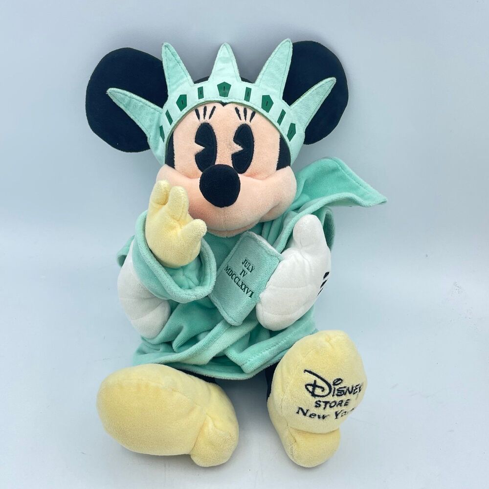 Disney Store New York Statue of Liberty Minnie Mouse Plush Exclusive Souvenir NY